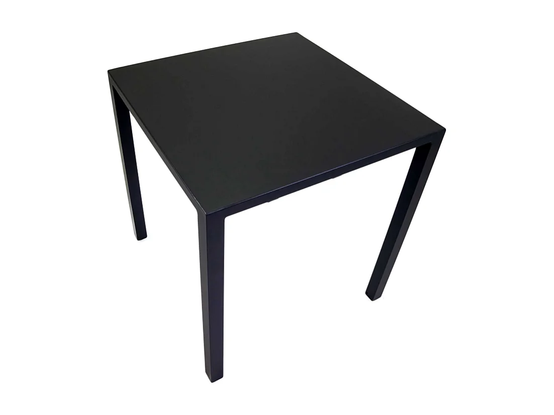 Tavolo alluminio regolabile Alma antracite quadro cm 70x70h75