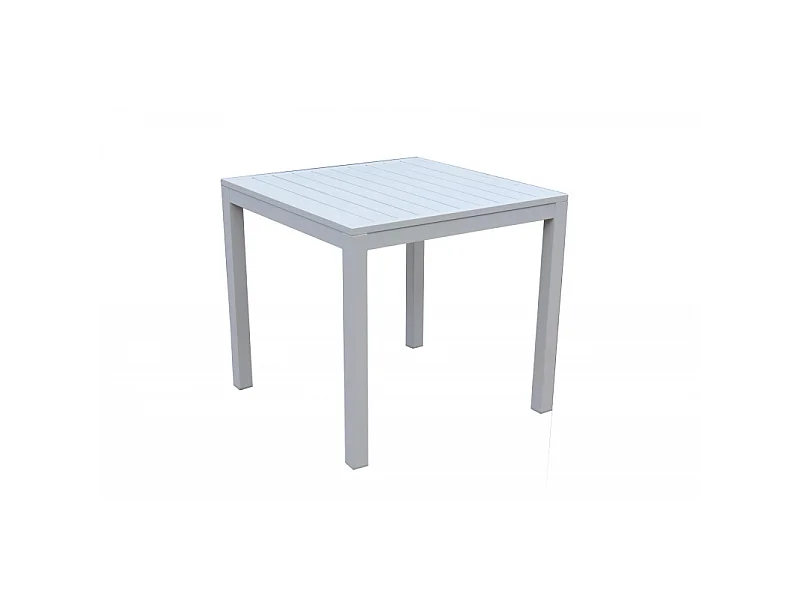 Tavolo alluminio sullivan bianco quadro cm 70x70h75