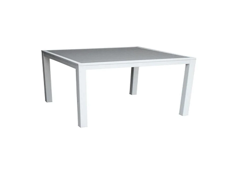 Tavolo alluminio sullivan bianco quadro cm 70x70h75