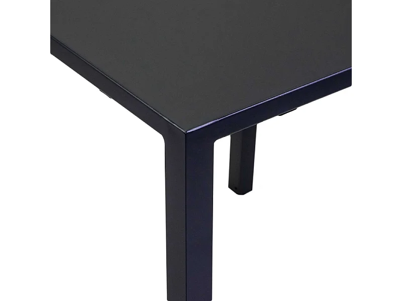 Tavolo alluminio regolabile Alma antracite quadro cm 60x60h75