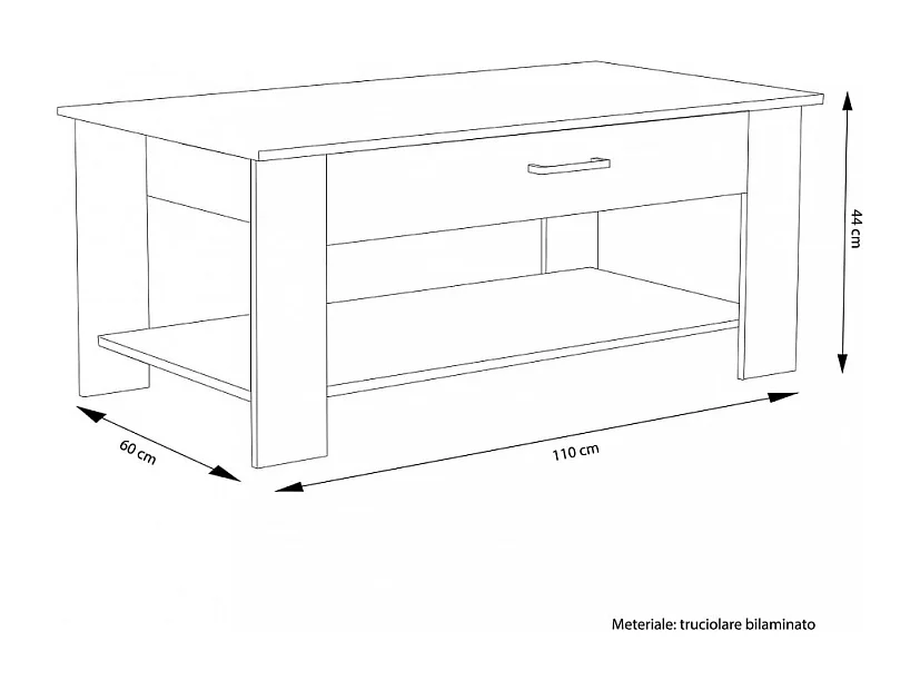 TAVOLINO SALOTTO MYRTO ROVERE CHIARO