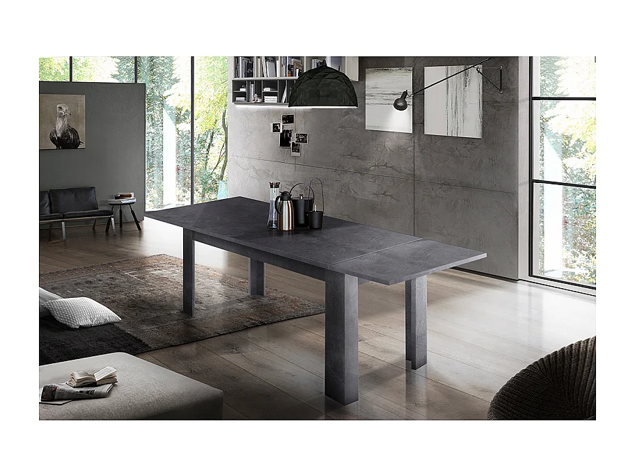 Tavolo allungabile Jesi – 140/190x75x90 – Ardesia