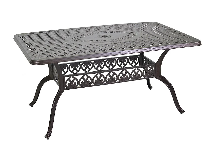 Completo pranzo alluminio pressofuso Maryland bronzo 7 pezzi