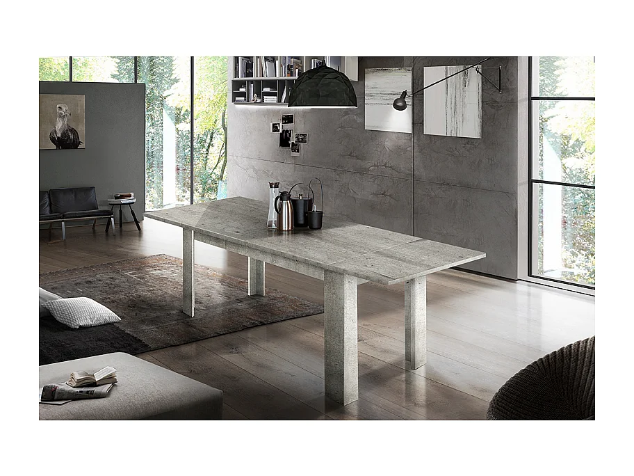Tavolo allungabile Jesi – 140/190x75x90 – Cemento