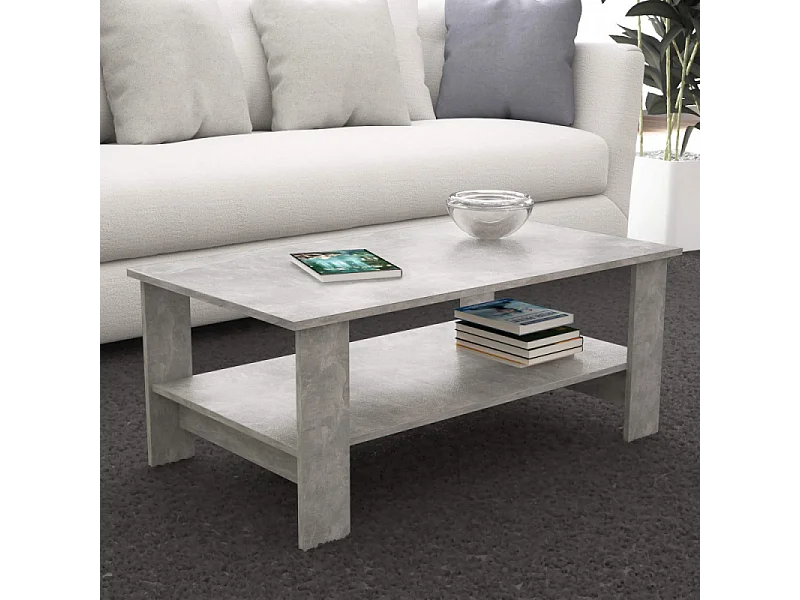 TAVOLINO SALOTTO MATCH GRIGIO EFFETTO CEMENTO