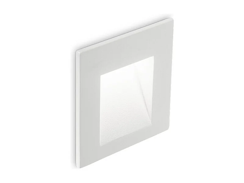 Applique LED da esterno quadrato da incasso bianco IP65, 3000K