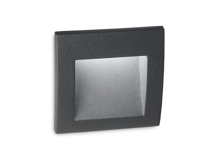 LED Outdoor Quadratische Wandeinbauleuchte Anthrazit IP65, 3000K