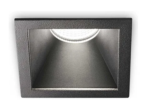 Lampada Da Incasso Game Trim Square 11W 3000K Bk Bk Ip65 Ideal-Lux