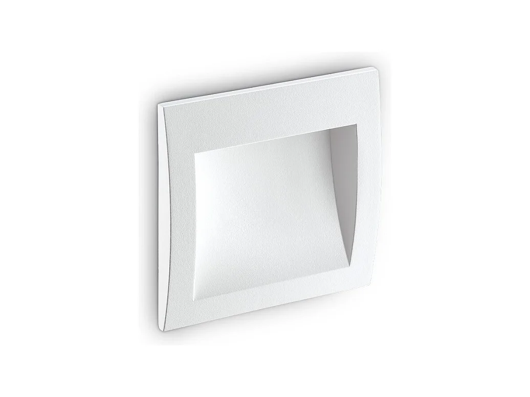 Applique d'extérieur LED carrée encastrable blanche IP65, 3000K