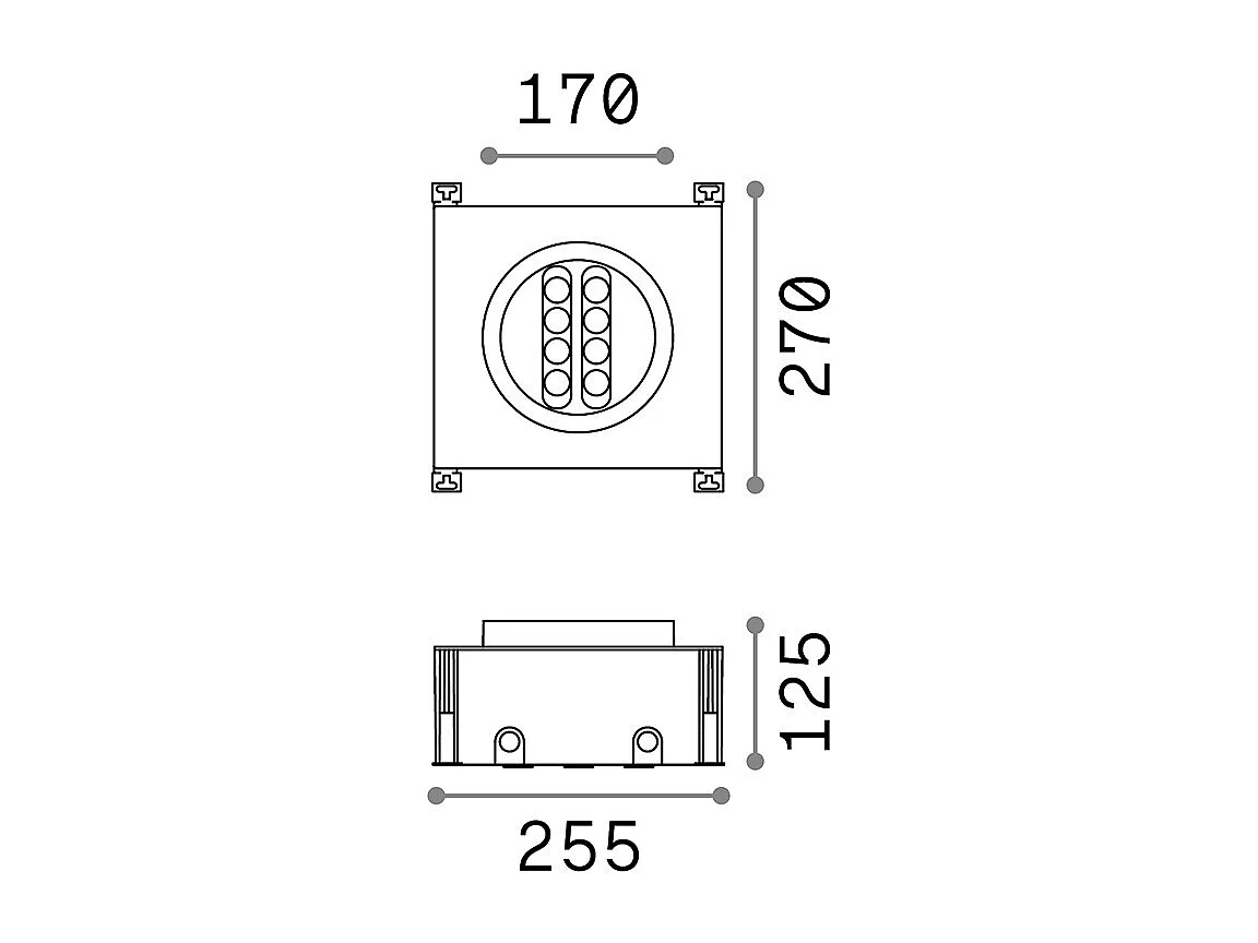 Tecnico Moderno Taurus Alluminio Cromo Led 13,5W 3000K Luce Calda