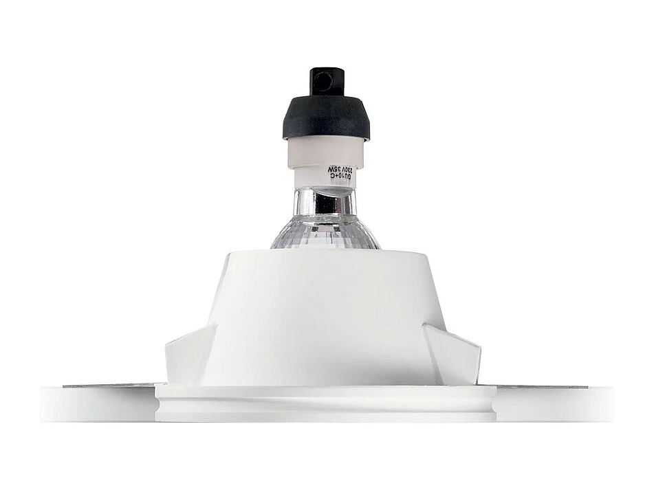 Faretto Ad Incasso Moderno Samba Square Gesso Bianco 1 Luce Gu10 D60Cm