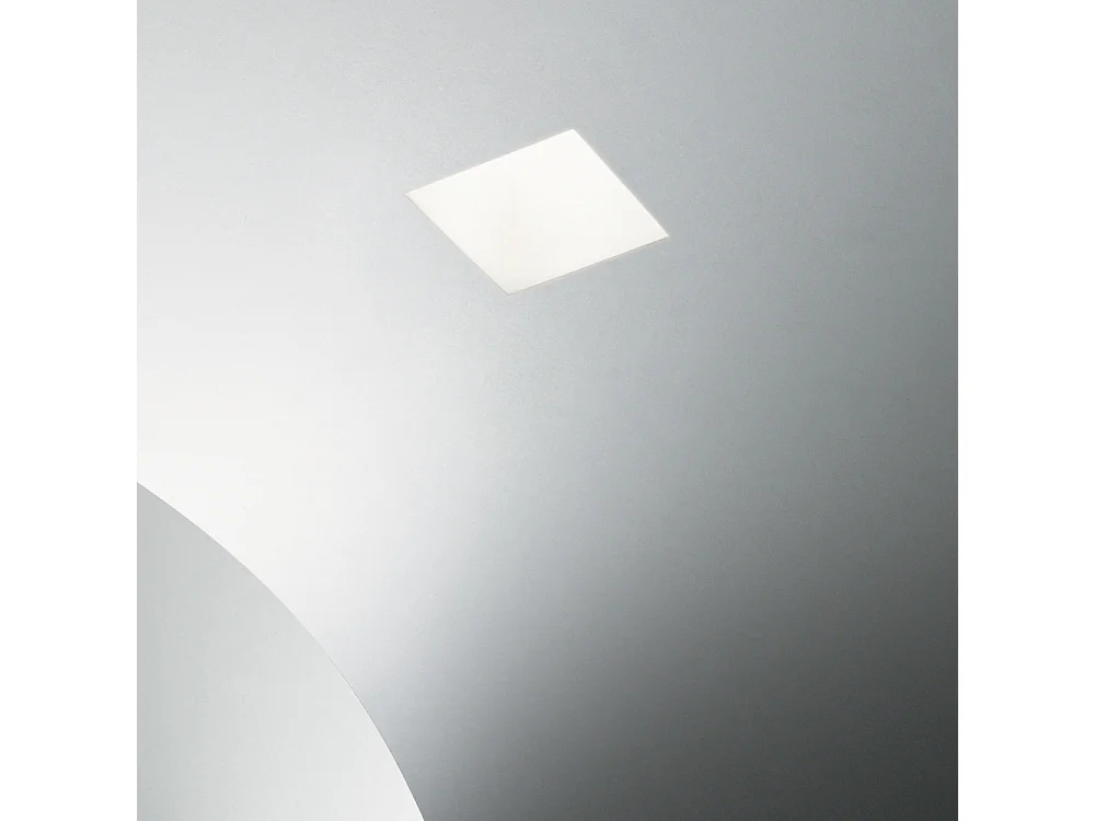 Faretto Ad Incasso Moderno Samba Square Gesso Bianco 1 Luce Gu10 D60Cm