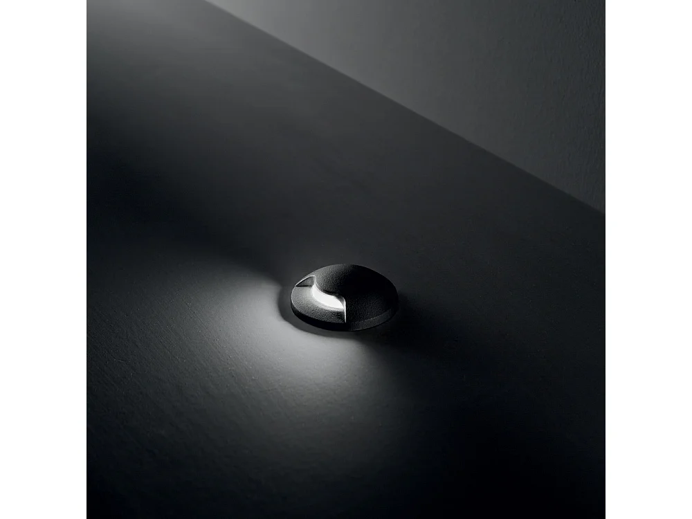 Calpestabile Da Incasso Moderno Way One Plastica Nera 1 Luce G9 2W 3000K