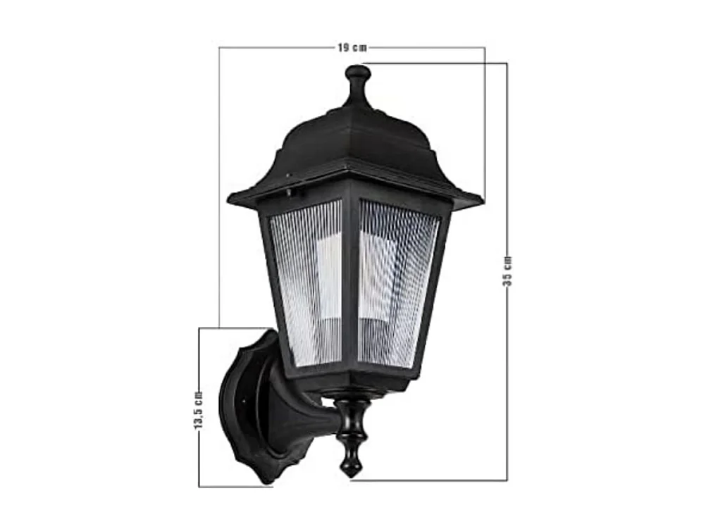 Lampada a parete abs nera triangolare MDL2826