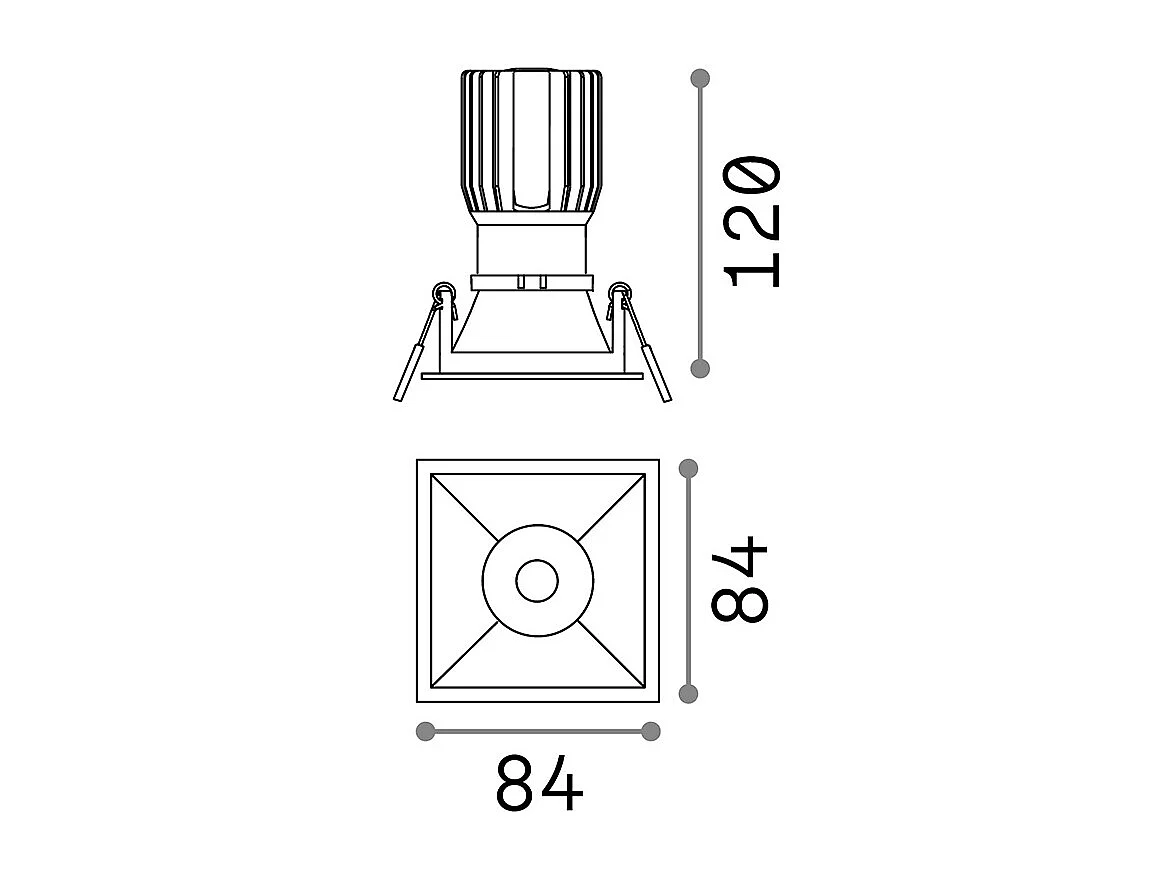 Proiettore Da Incasso Moderno Game Square Alluminio Nero Led 11W 3000K