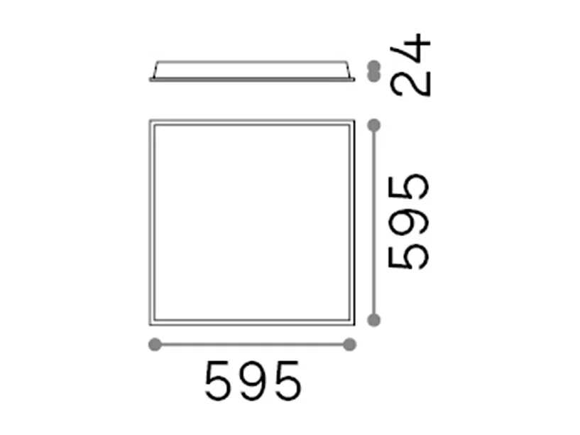 2 Pannelli Led Panel Alluminio Bianco Led 40W 4000K Luce Naturale Cri80