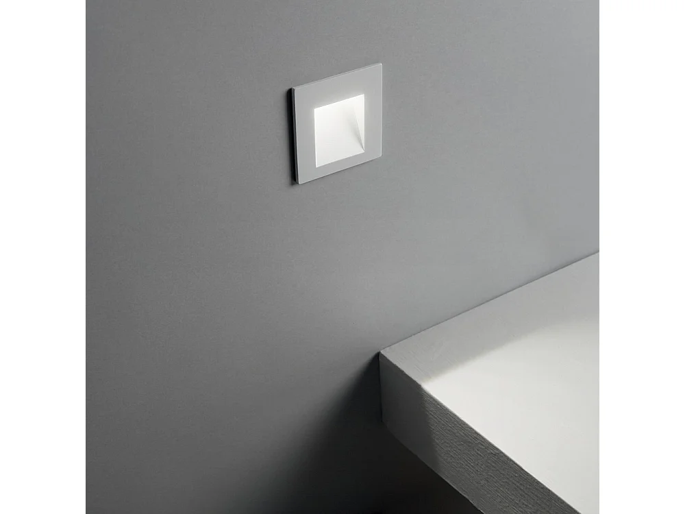 LED Outdoor Quadratische Wandeinbauleuchte Anthrazit IP65, 3000K