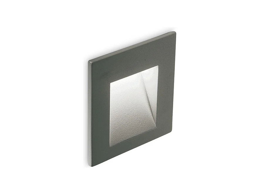 Applique LED da esterno quadrato da incasso a parete Antracite IP65, 3000K