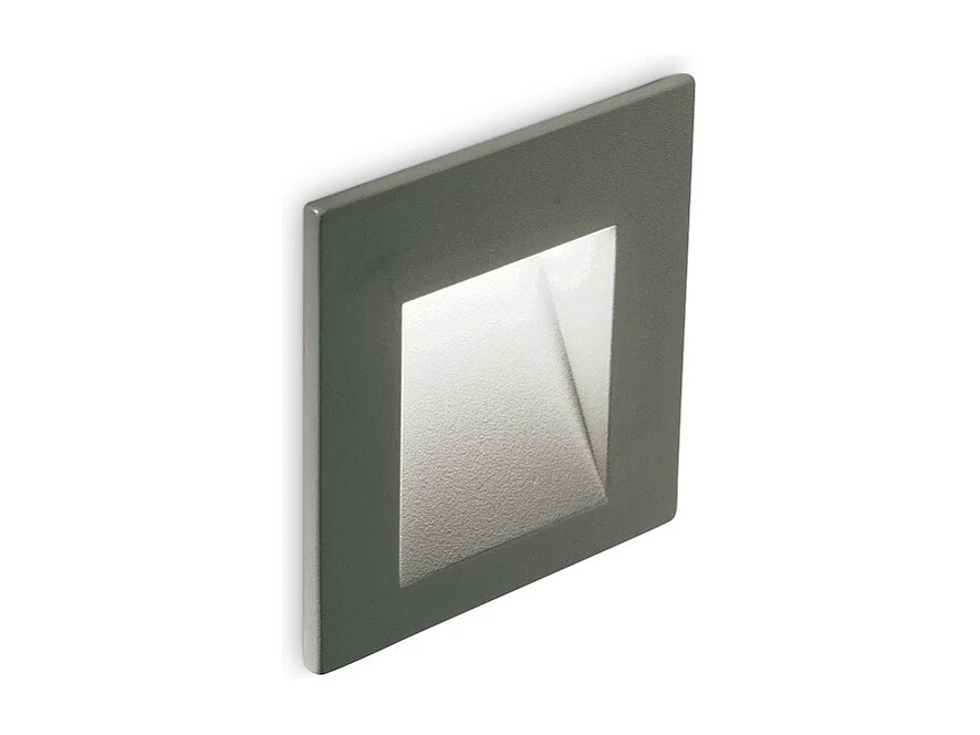 LED Outdoor Quadratische Wandeinbauleuchte Anthrazit IP65, 3000K