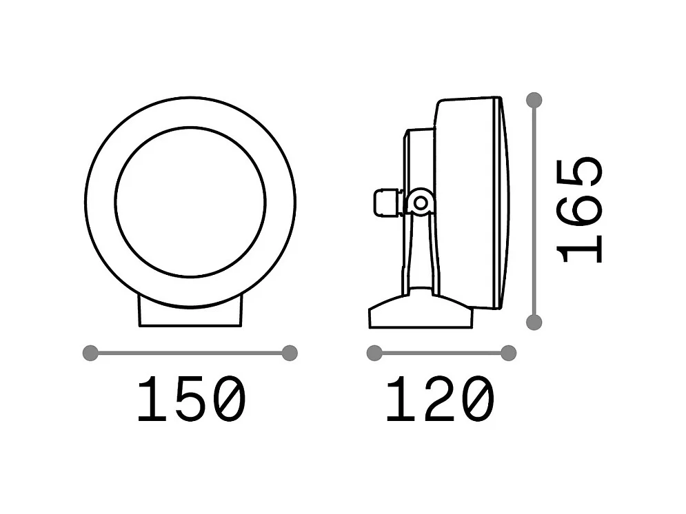 Ideal Lux Tommy Applique Murale Extérieure 1 Lumière Blanc IP66