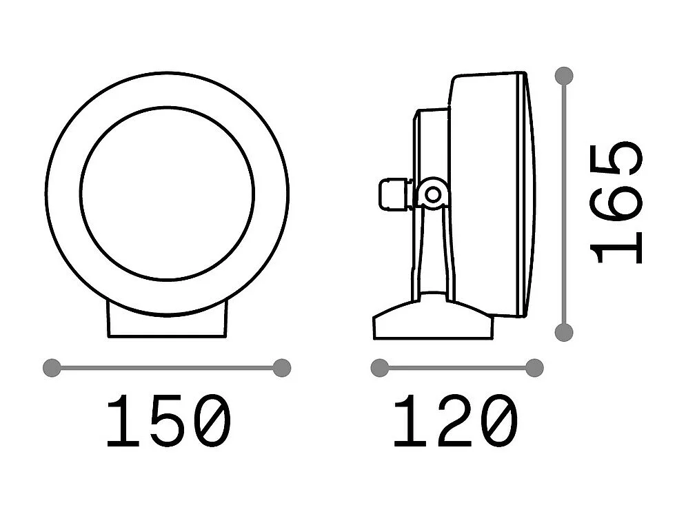 Ideal Lux Tommy - 1 Licht Außenwandleuchte Weiß IP66