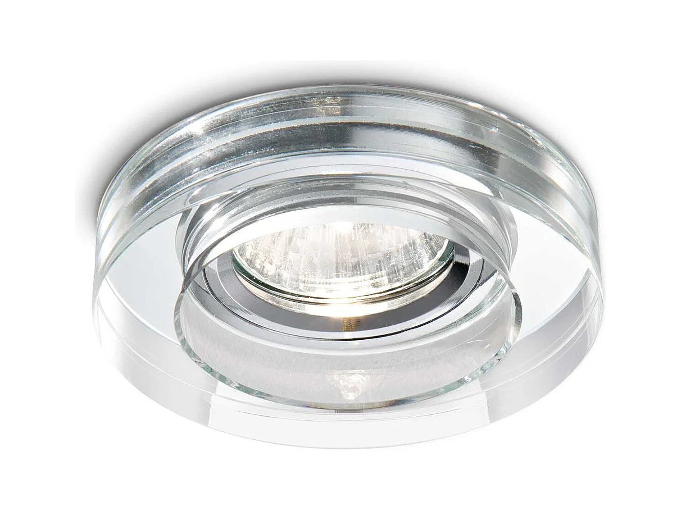 3 Faretti Incasso Moderno Blues Alluminio Trasp. 1 Luce Gu10 5W 3000K Luce Calda