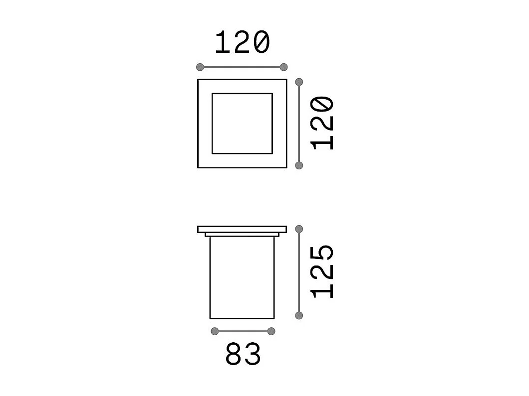 Faretto-Calpestabile Moderno Park Metallo Cromo 1 Luce G9 3W 3000K Luce Calda