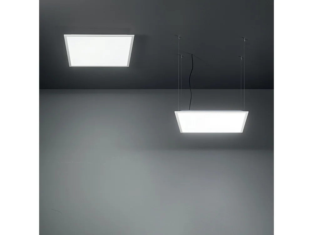 2 Pannelli Led Panel Alluminio Bianco Led 40W 4000K Luce Naturale Cri90