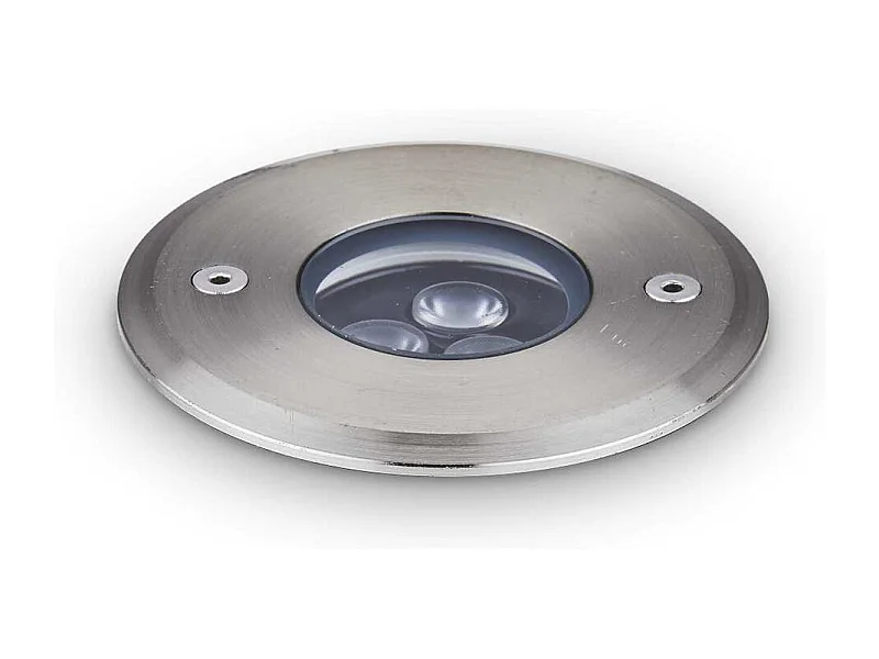 Lampada Da Incasso Moderna Floor Alluminio Cromo Led 3W 3000K Luce Calda