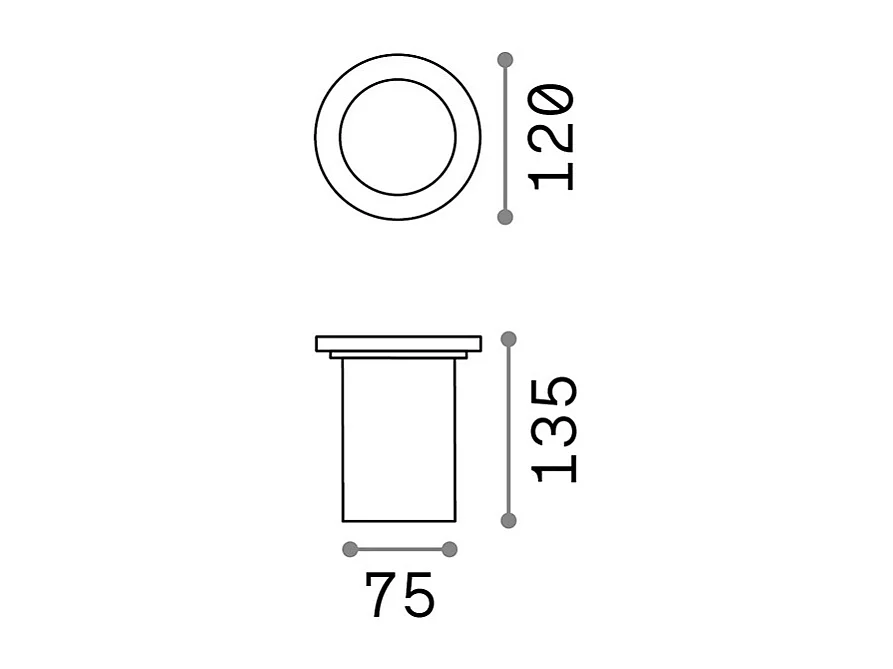 Faretto-Calpestabile Moderno Park Metallo Cromo 1 Luce Gu10