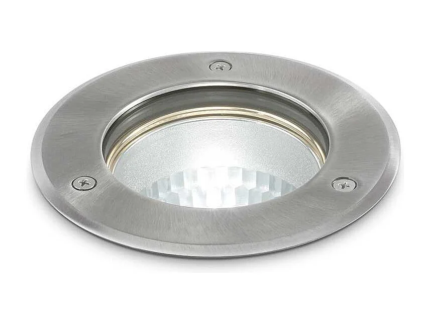 Faretto-Calpestabile Moderno Park Metallo Cromo 1 Luce Gu10