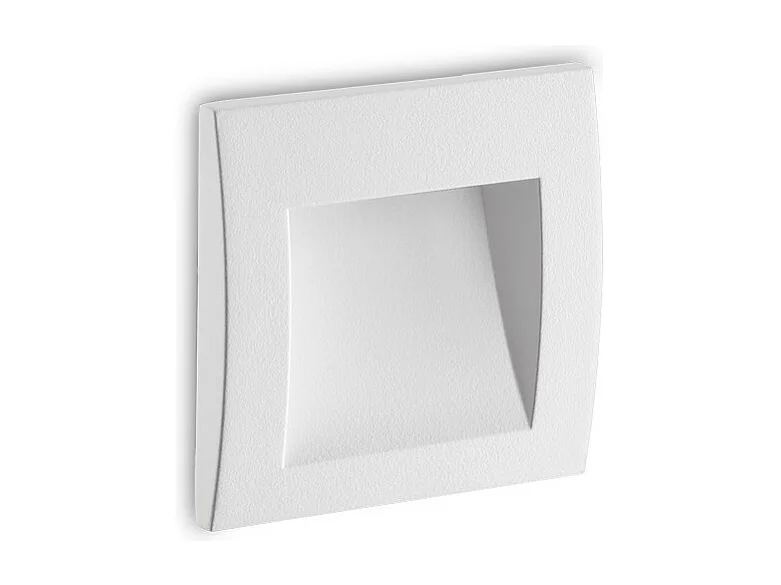Applique LED da esterno quadrato da incasso bianco IP65, 3000K