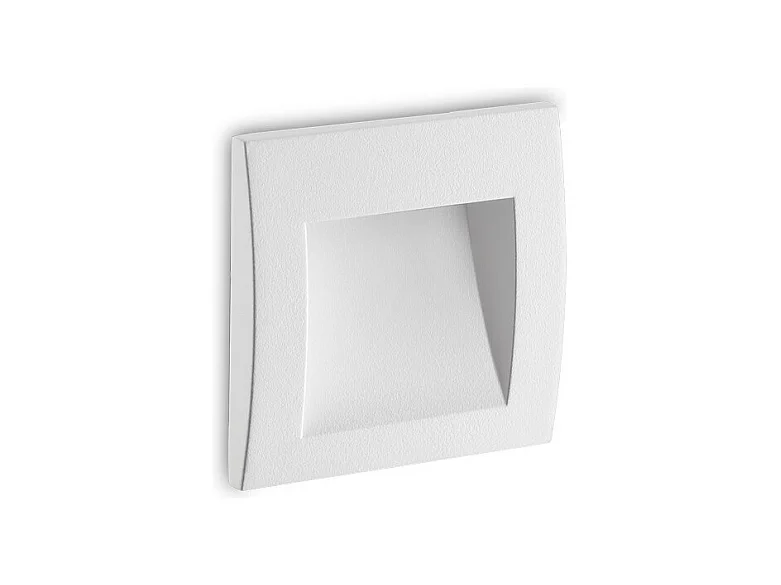 Applique LED da esterno quadrato da incasso bianco IP65, 3000K
