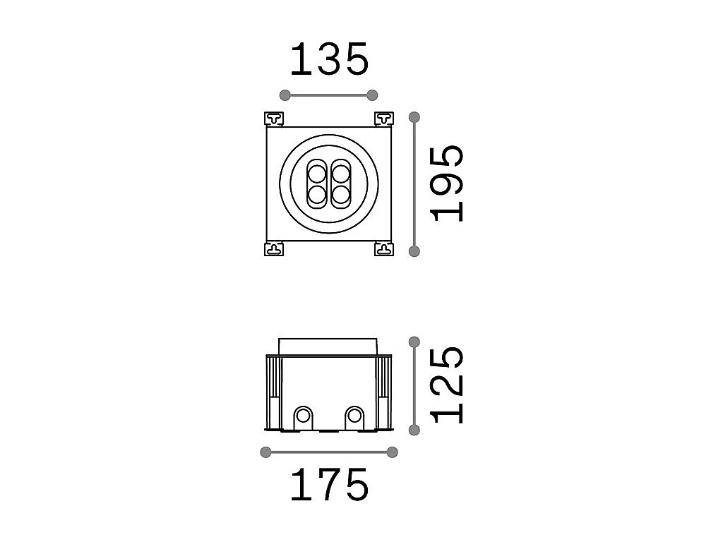 Recessed spotlight TAURUS pt / 10W
