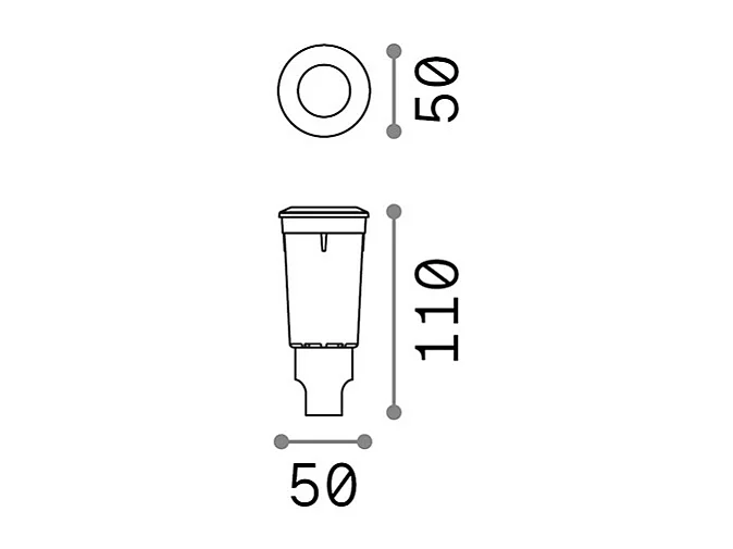 Calpestabile Da Incasso Moderno Way Up Plastica Nera 1 Luce G9 2W 3000K