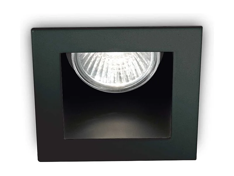 Faretto Da Incasso Moderno Funky Metallo Nero 1 Luce Gu10