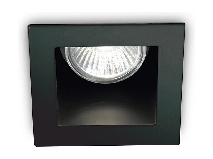 Faretto Da Incasso Moderno Funky Metallo Nero 1 Luce Gu10