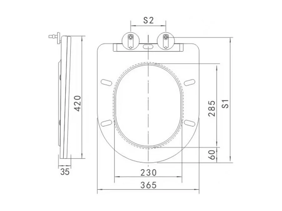 Copriwater T-COVER colore nero opaco
