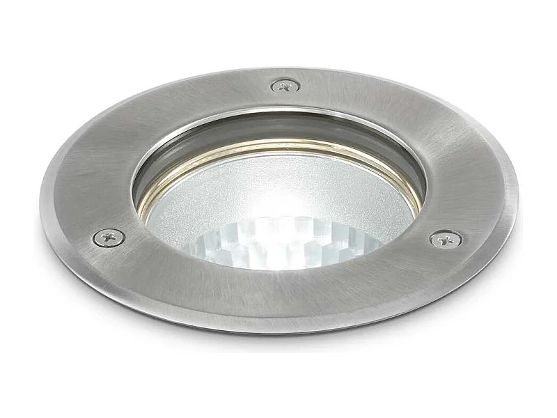 Faretto-Calpestabile Moderno Park Metallo Cromo 1 Luce E27