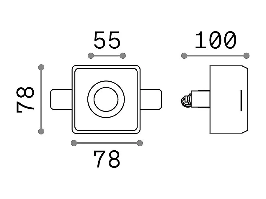 Faretto Ad Incasso Moderno Samba Gesso Bianco 1 Luce Gu10 D55Cm