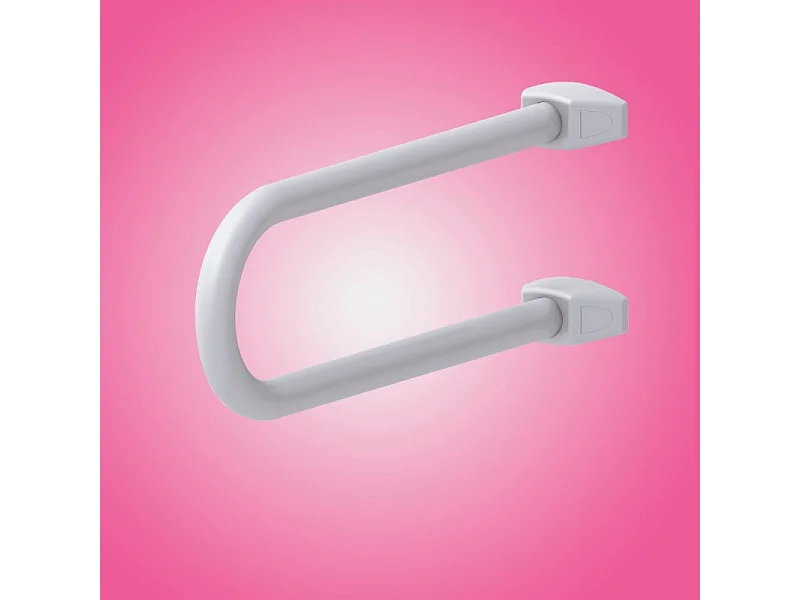 Maniglia di sicurezza fissa per disabili in alluminio colore bianco