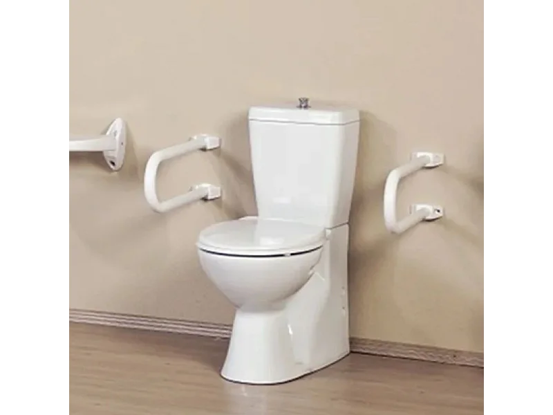 Maniglia di sicurezza fissa per disabili in alluminio colore bianco