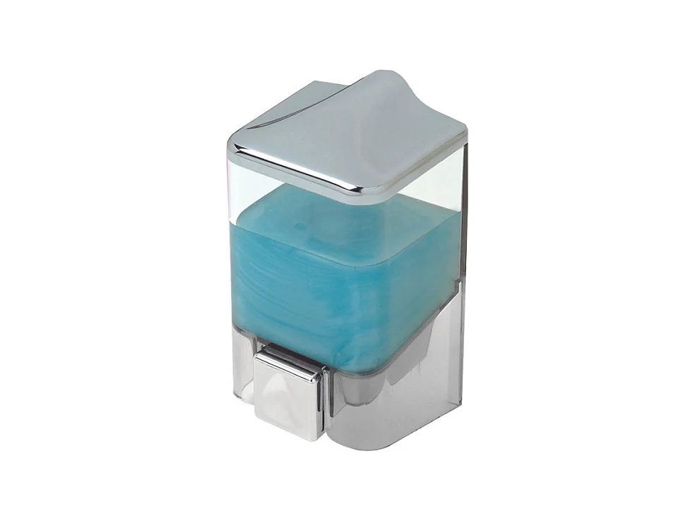 Dispenser per sapone liquido 0,5 LT trasparente e cromo