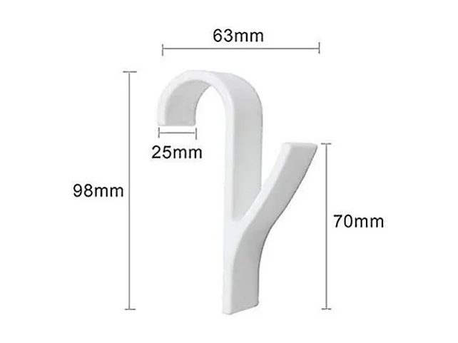 Gancio per asciugamani 4 pezzi colore bianco