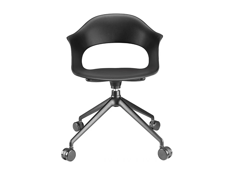 SEDIA LADY B CON RUOTE TECNOPOLIMERO MADE IN ITALY SCAB DESIGN - NERO 80