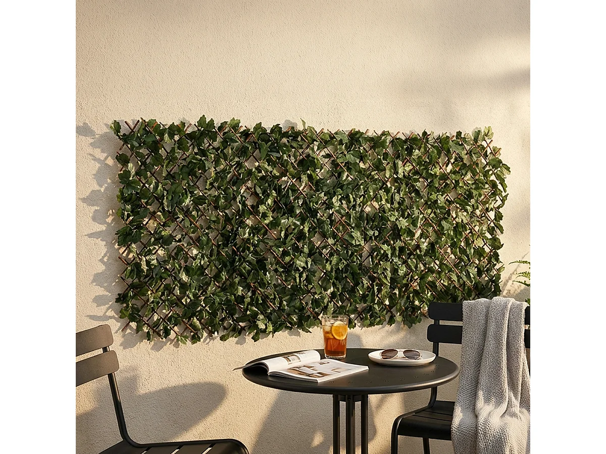 Ausziehbare künstliche Bambushecke 200x100x6 cm Pitosforo