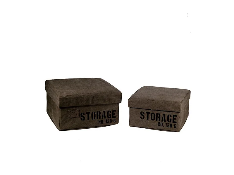 Scatola tessuto 1-2 marrone storage quadro pieghevole cm 36x36h20