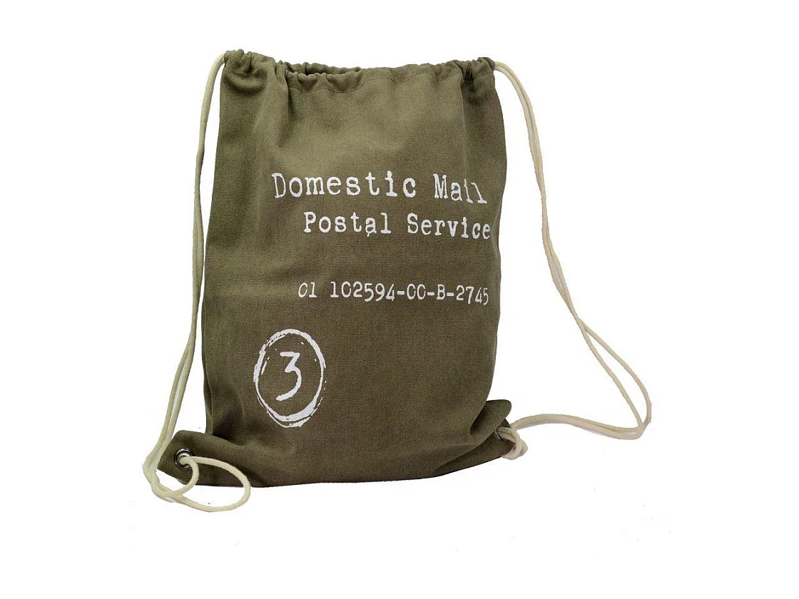 Borsa sacco tessuto marrone cm43xh54x6,5