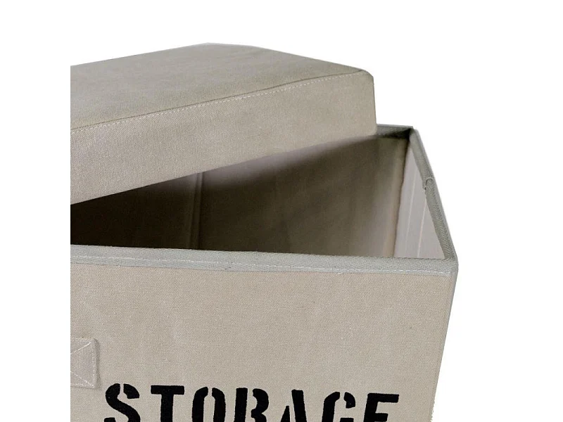 Scatola tessuto 1-2 crema storage quadro pieghevole cm 36x36h20