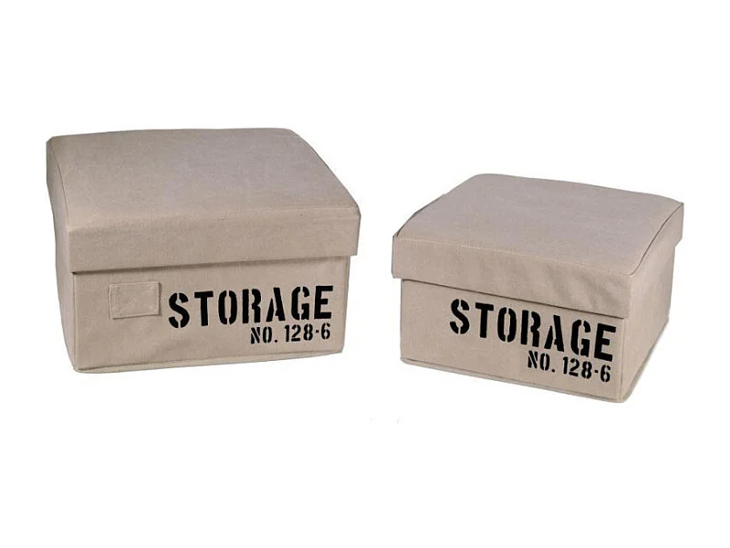 Scatola tessuto 1-2 crema storage quadro pieghevole cm 36x36h20